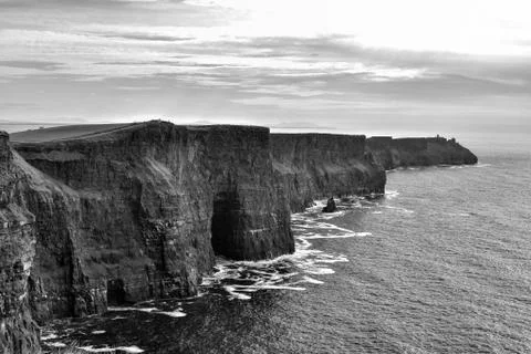 Cliffs of Moher - B&amp;W Stock Photos