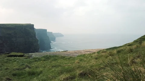 The Cliffs of Moher. Epic Irish Landscape Seascape along the wild atlantic way. Stock Footage 112361337