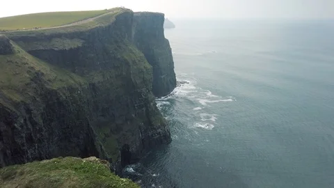 The Cliffs of Moher. Epic Irish Landscape Seascape along the wild atlantic way. Stock Footage 112361581