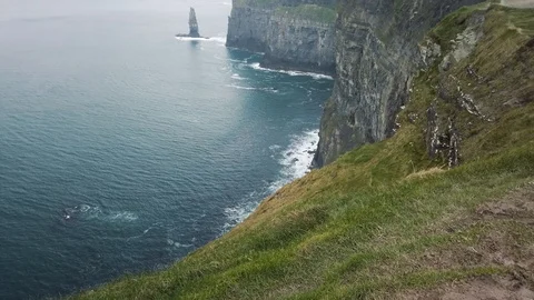 The Cliffs of Moher. Epic Irish Landscape Seascape along the wild atlantic way. Stock Footage 112361733
