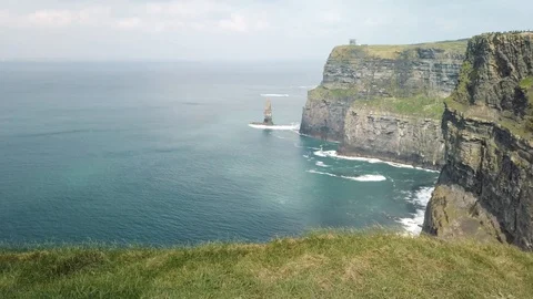 The Cliffs of Moher. Epic Irish Landscape Seascape along the wild atlantic way. Stock Footage 112361844