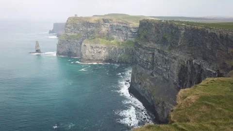 The Cliffs of Moher. Epic Irish Landscape Seascape along the wild atlantic way. Stock Footage 112362002