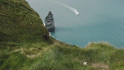 The Cliffs of Moher. Epic Irish Landscape Seascape along the wild atlantic way. Stock Footage 112362162