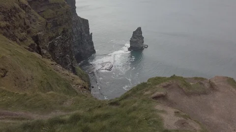 The Cliffs of Moher. Epic Irish Landscape Seascape along the wild atlantic way. Stock Footage 112362554