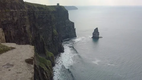 The Cliffs of Moher. Epic Irish Landscape Seascape along the wild atlantic way. Stock Footage 112362659
