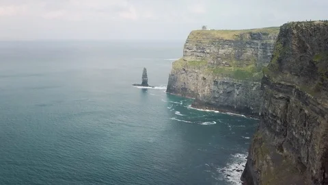 The Cliffs of Moher. Epic Irish Landscape Seascape along the wild atlantic way. Stock Footage 112362831