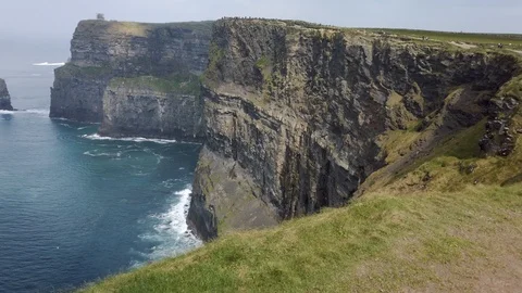 The Cliffs of Moher. Epic Irish Landscape Seascape along the wild atlantic way. Stock Footage 112763159