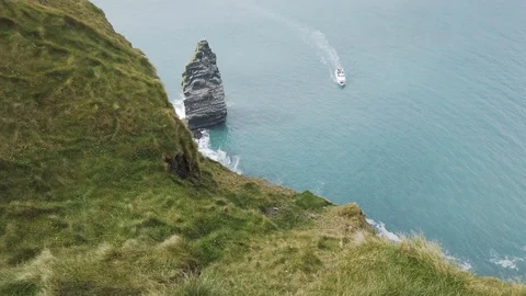 The Cliffs of Moher. Epic Irish Landscape Seascape along the wild atlantic way. Stock Footage 112763210