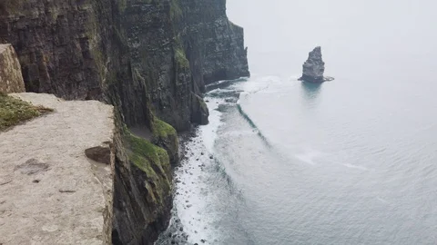 The Cliffs of Moher. Epic Irish Landscape Seascape along the wild atlantic way. Stock Footage 112763307