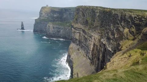 The Cliffs of Moher. Epic Irish Landscape Seascape along the wild atlantic way. Stock Footage 112765398