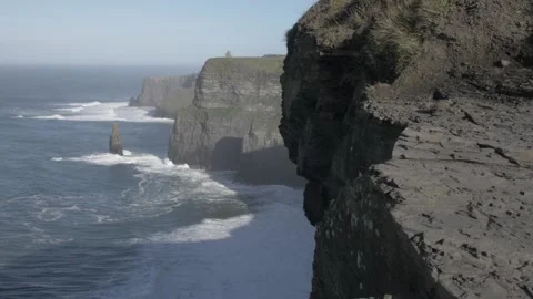 Cliffs Of Moher in Ireland - 180 FPS Stock Footage 170799025