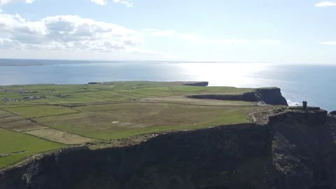 Cliffs of Moher, Ireland. Aerial view Stock Footage 175460176