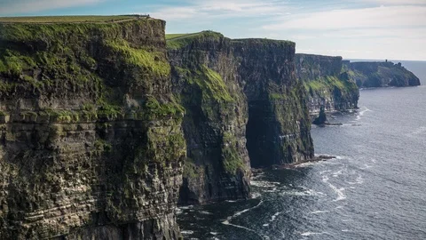 Cliffs of Moher Ireland Time Lapse 4k Stockbeeldmateriaal 89588174
