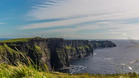 Cliffs of Moher Ireland Time Lapse 4k Stockbeeldmateriaal 89588278