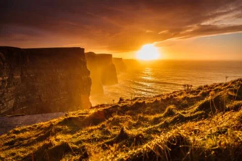 Cliffs of Moher at sunset in Co. Clare, Ireland Europe