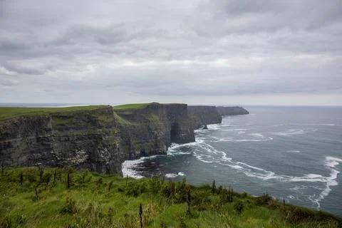 Cliffs of Moher at sunset in Co. Clare, Ireland Stock Photos