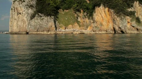 Cliffs near Laredo Video stock 794131