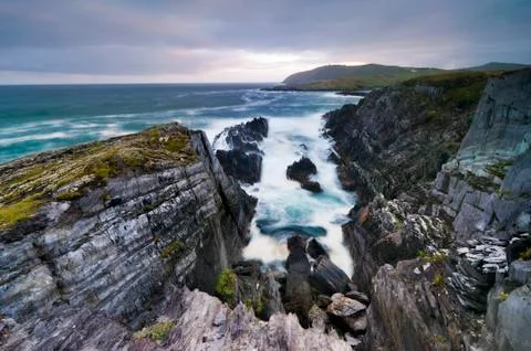 Cliffs over ocean Stock Photos