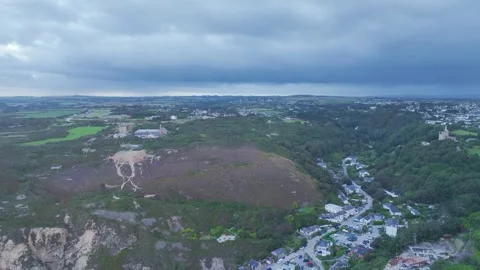 Cliffs over St Agnes from a drone, Cornwall, England, Europe 库存影片 248263012