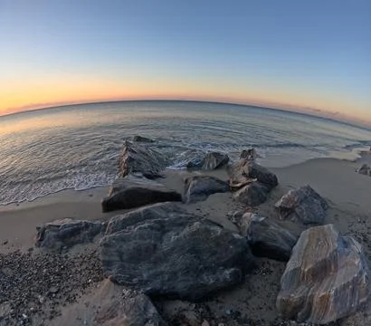 Cliffs overlooking the Mediterranean sunset Stock-Fotos