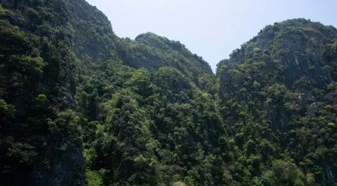 The cliffs of Phi Phi Island in Krabi, Thailand Stock Photos