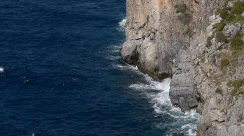 Cliffs at Punta Mona Stock Footage 35861359