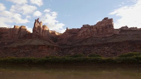 Cliffs river side Video stock 82540349