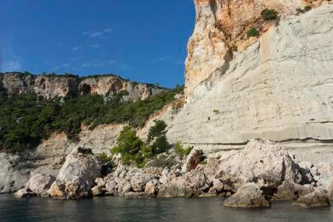Cliffs on the sea coast Stock Photos