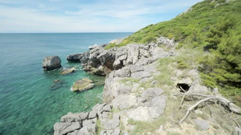 Cliffs by the Sea Stock Footage 57310002