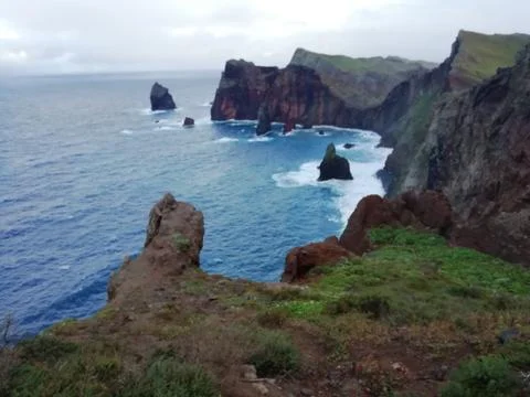 Cliffs from the sea 库存照片