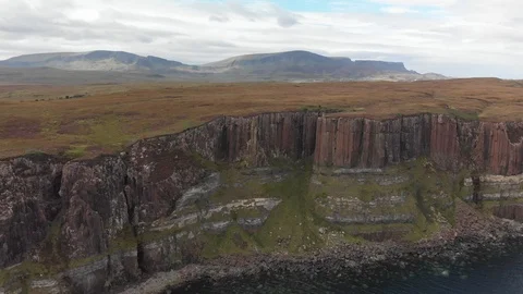 Cliffs with sediments - Isle of Skye Video stock 96761296