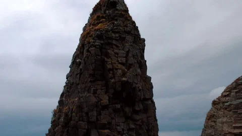 Cliffs on the shore of the ocean  Stock Footage 84005907