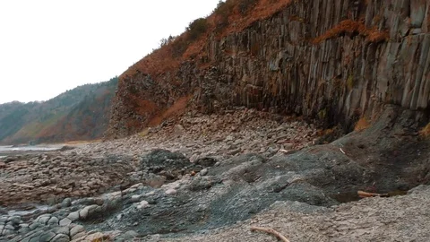 Cliffs on the shore of the ocean Stock-Footage 84006062