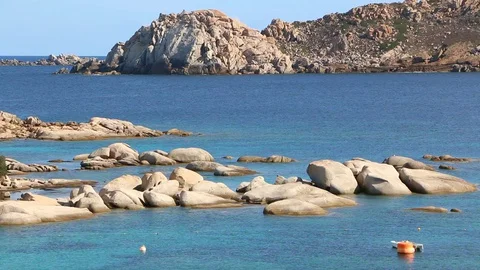 Cliffs smoothed by the sea Stock Footage 128841578