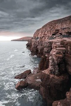 Cliffs in stormy day Fotos de archivo