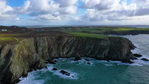 Cliffs of Wales Stock Footage