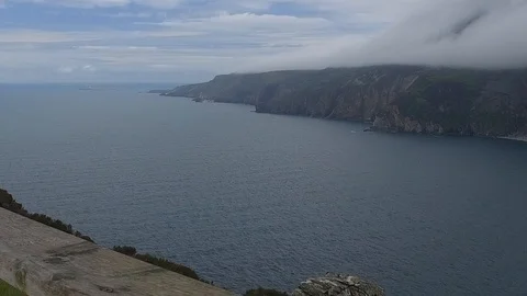 Cliffs wrapped in a blanket of cloud Stock Footage 111857121