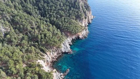 Cliffside ocean view Stock Photos
