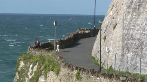 Cliffside Path Stock Footage 18173704