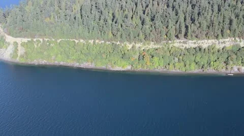 Cliffside Peninsula - Aerial View Stock Footage 8926348