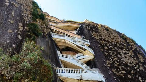 Cliffside   stairwell Stock Photos