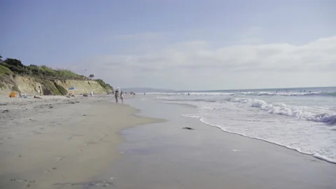 Cliffside View at the Beach (San Diego) Stock Footage 167867408