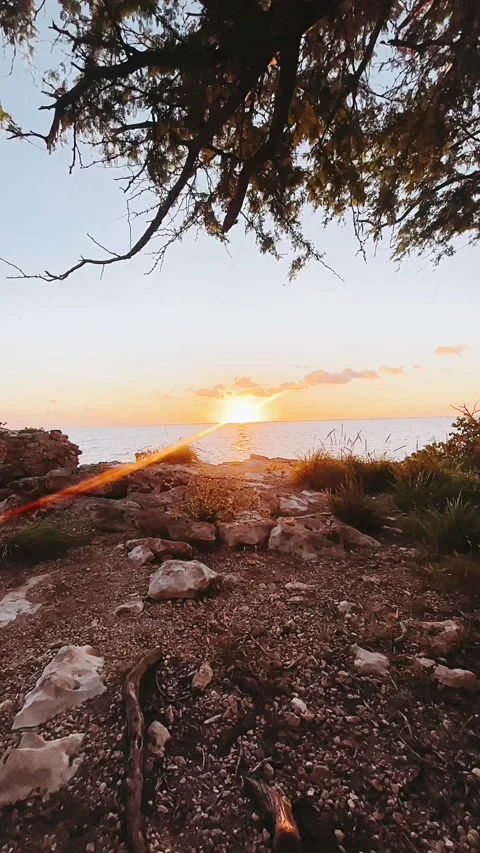 Cliffside,sea, sky, water, ocean, sun, landscape, cloud, Stock Footage 232623687