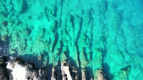 Cliffy seashore from a drone Stock Footage 300003930