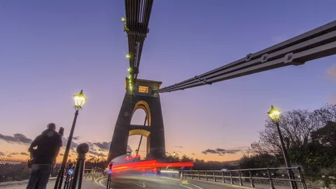 Clifton Suspension Bridge Bristol Time Lapse Stock Footage 86253353