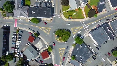 Cliftondale Square top view in historic town of Saugus near Boston, MA, USA Stock Footage 165967094