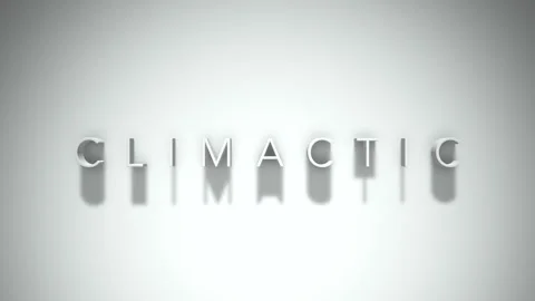 Climactic 3D title animation with shadows on a white background Stock Footage 297132940
