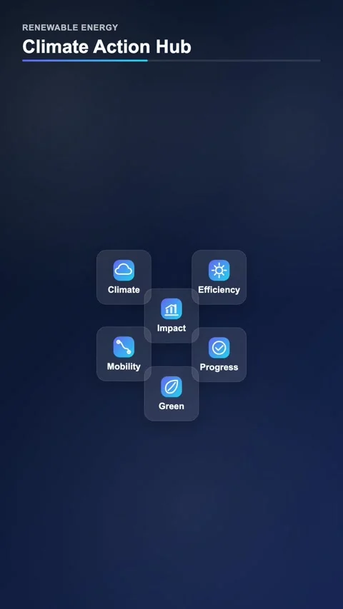 Climate Action Hub Icon Animation Stock Footage 345158300