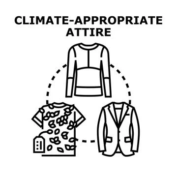 Climate appropriate apparel concept vector illustration Stock Illustration