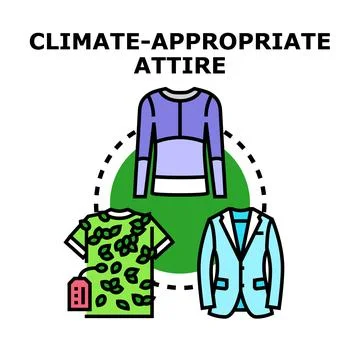 Climate appropriate apparel concept vector illustration Stock Illustration